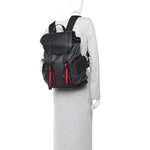 Soft GG Supreme Monogram Calfskin Web Double Buckle Backpack Black