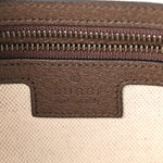 GG Supreme Monogram Textured Dollar Calfskin Web Ophidia Wristlet Shoulder Bag Beige Ebony New Acero