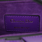 Supple Calfskin Mini Saddle Bag Purple