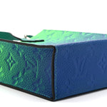Taurillon Illusion Sac Plat XS Bleu Vert