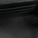 Lambskin Quilted Small Top Handle Vanity Case With Chain Black