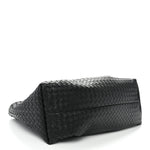 Calfskin Intrecciato Pinacoteca Reversible Tote Black Fondant