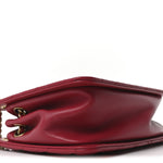Calfskin Quilted Small CC Chain Accordion Tote Red