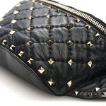 Nappa Rockstud Spike Belt Bag 95 Black
