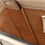 GG Supreme Monogram Azalea Calfskin Mini Horsebit 1955 Crossbody Bag Beige Ebony Mystic White