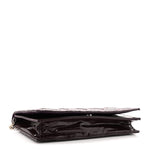 Patent Cannage Lady Dior Chain Wallet Purple