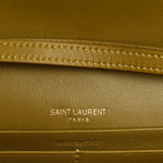 Lambskin Carre Quilted Cassandre Chain Wallet Olive Drab