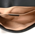 Calfskin Matelasse Small GG Marmont Shoulder Bag Black