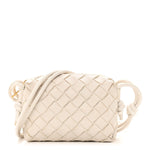 Nappa Intrecciato Candy Loop Camera Bag White