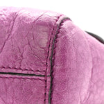 Heavy Grain Calfskin Small Margaret Crossbody Purple