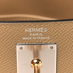 Madame Calfskin Kelly Elan Poussiere