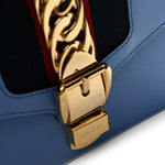 Calfskin Mini Sylvie Chain Shoulder Bag Clear Sky Blue