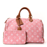 Calfskin Monogram Speedy P9 Bandouliere 40 Pink Sakura