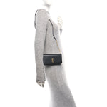 Calfskin Monogram Cassandre Phone Holder With Strap Black