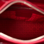 Patent Cannage Medium Lady Dior Red