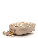 Grain De Poudre Matelasse Monogram Mini Lou Camera Bag Dark Beige