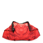 Silk Floral Print Clutch Red Multicolor