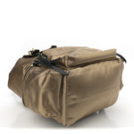 Metallic Satin Nylon Medium Rucksack Backpack Gold