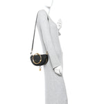 Calfskin Small Nile Bracelet Minaudiere Bag Black