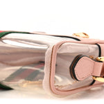 Vinyl Web Mini Ophidia Transparent Shoulder Bag Perfect Pink