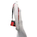 City Calfskin Ostrich Cahier Bag Fuoco Black