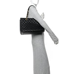 Caviar Quilted Grand Shopping Tote GST Black