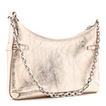 Metallic Calfskin Mini Voyou Bag Dusty Gold