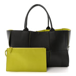Nappa Maxi Intrecciato Medium Arco Tote Fondant Kiwi