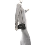 Caviar Quilted Top Handle Slim Vanity With Chain Black