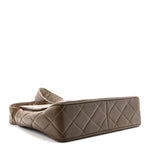Lambskin Quilted CC Single Flap Shoulder Bag Brown