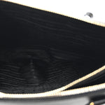 Saffiano Lux Medium Galleria Double Zip Black Black
