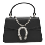 Dollar Calfskin Crystal Mini Dionysus Top Handle Bag Black Crystal