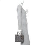 Lambskin Cannage Small Lady Dior Grey