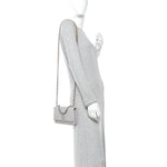 Lambskin Quilted Chanel 19 Wallet On Chain WOC Grey