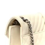 Grain De Poudre Textured Mixed Matelasse Large Triquilt Monogram Satchel Porcellana