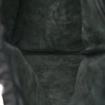 Calfskin Logo Drawstring Backpack Black