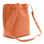Vegetable Tanned Calfskin Bucket Bag Cammello Rosa
