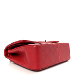 Caviar Quilted Jumbo Double Flap Dark Red