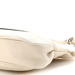 Sakai Be Green Calfskin Diagonal Stitched Small Blondie Tote Mystic White