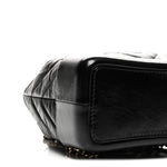Aged Calfskin Chevron Quilted Small Gabrielle Backpack Black