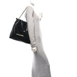 Shiny Calfskin Quilted Chanel 22 Black White