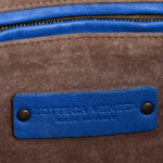 Nappa Intrecciato Double Compartment Crossbody Bag Atlantic Blue