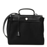 Toile Vache Calfskin Herbag 30 PM Ficelle Black