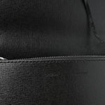 Saffiano Striped Mini Diag Binder Clip Bag Black White Yellow