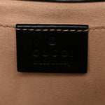Calfskin Matelasse Mini GG Marmont Shoulder Bag Black