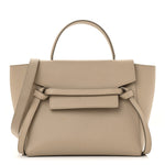 Grained Calfskin Micro Belt Bag Light Taupe