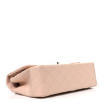 Caviar Quilted Jumbo Double Flap Light Beige