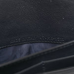 Oblique Saddle Chain Long Wallet Blue