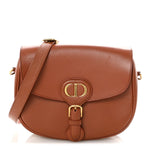 Box Calfskin Medium Bobby Flap Dark Tan