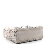Satin Crystal Cannage Mini Lady Dior Gray